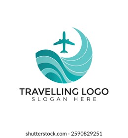 Traveling Creative vector templates abstract typography colorful logo design