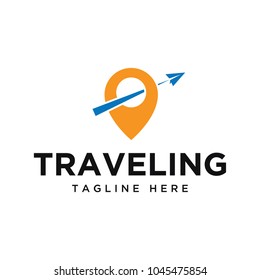 traveling design logo template