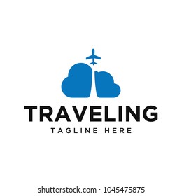 traveling design logo template