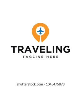 traveling design logo template