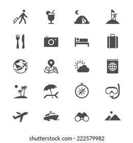 Traveling flat icons
