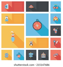 traveling flat ui background,eps10