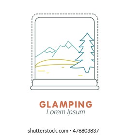 Traveling icon with window