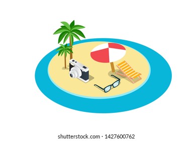 traveling isometric creative illustration vector of graphic , people in traveling isometric illustration vector , vector traveling isometric for website landing page