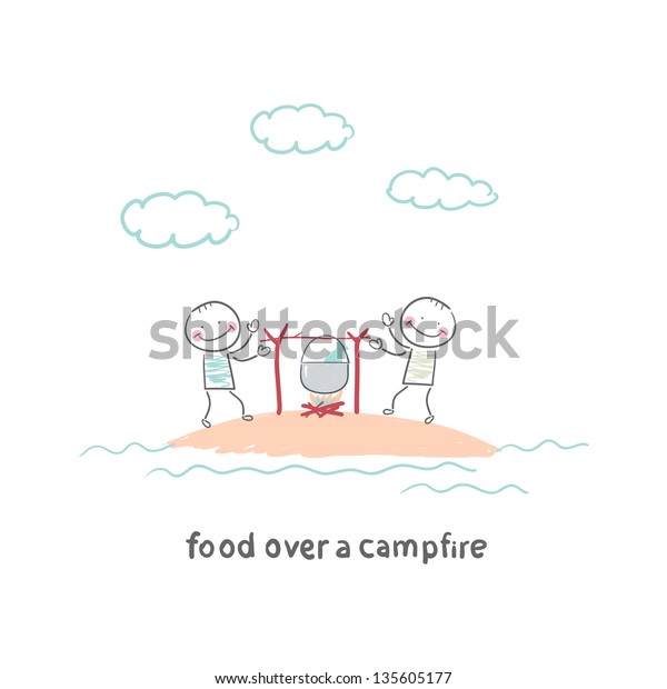 Traveling Kitchen Stock Vector Royalty Free 135605177