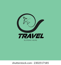 traveling logo concept. simple and attractive