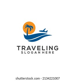 Traveling Logo Design Concept Vector