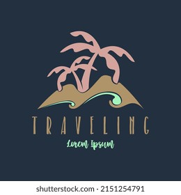 Traveling Logo Design Concept Vector. Vacation Logo Design Template