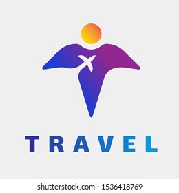 traveling logo icon illustration for company