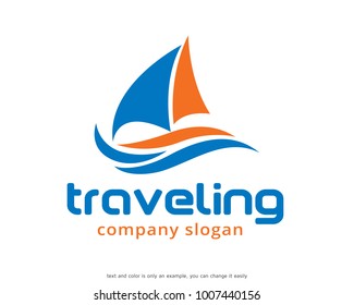 Traveling Logo Template Design Vector, Emblem, Design Concept, Creative Symbol, Icon