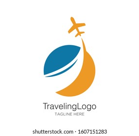 traveling logo vector design concept