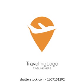 traveling logo vector design concept