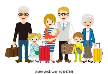 Traveling Multi-Generation family - Caucasian