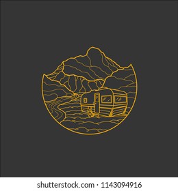 traveling to nature by camper van