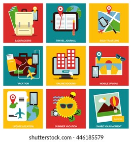 Traveling nine flat items concept