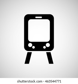 traveling on train transportation icon, vector illustration
