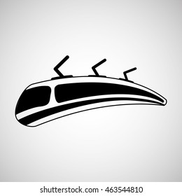 traveling on train transportation icon, vector illustration
