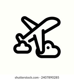 traveling, plane icon, isolated icon in light background, perfect for website, blog, logo, graphic design, social media, UI, mobile app