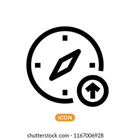 Traveling Related Icon. Vector Symbol of Compass