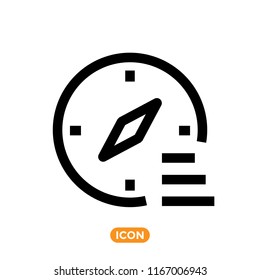 Traveling Related Icon. Vector Symbol of Compass