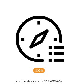Traveling Related Icon. Vector Symbol of Compass