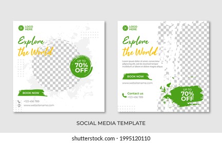 Traveling Social Media Post design template