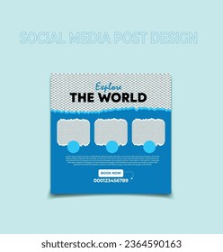 Traveling social media post design