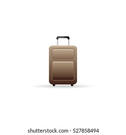 Traveling suitcase icon in color. Journey holiday business