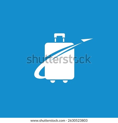 Traveling Suitcase logo design vector illustration