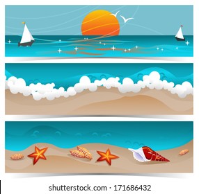 Traveling summer banners. 