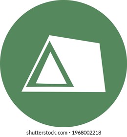 Traveling tent, icon illustration, vector on white background