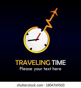 Traveling time logo template illustration.Suitable for vacation.