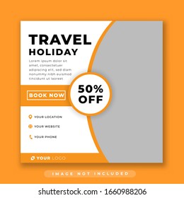 Traveling time social media post template