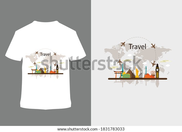traveling tour t shirt design idea .T shirt design\
traveling concept\
design