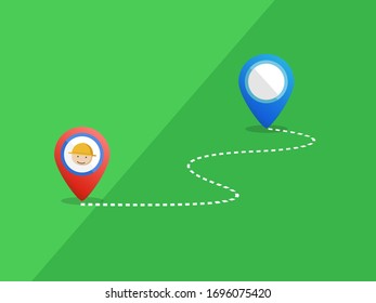 traveling tracking map illustration vector eps 10