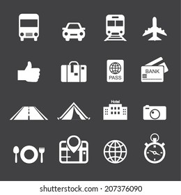 Traveling and transport icons
