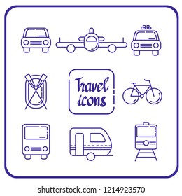 Traveling and transport icons for Web and Mobile App. 