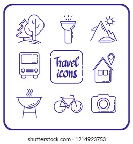 Traveling and transport icons for Web and Mobile App. 