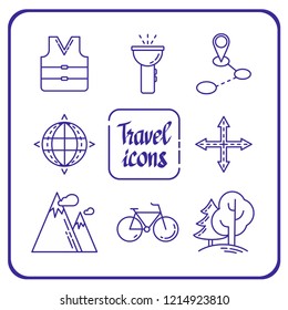 Traveling and transport icons for Web and Mobile App. 