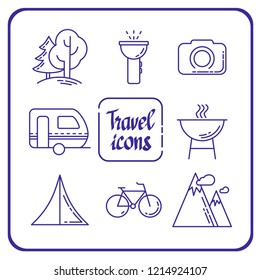 Traveling and transport icons for Web and Mobile App. 