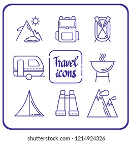 Traveling and transport icons for Web and Mobile App. 