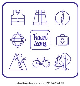Traveling and transport icons for Web and Mobile App.