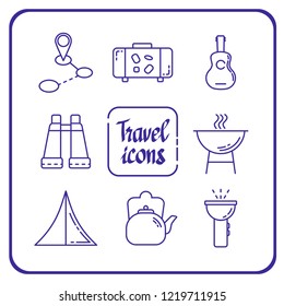 Traveling and transport icons for Web and Mobile App. 
