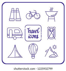 Traveling and transport icons for Web and Mobile App. 