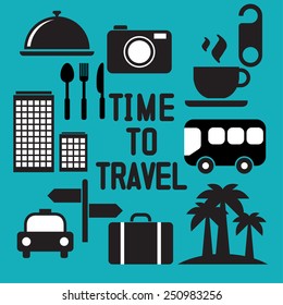 Traveling and transport icons for Web and Mobile App