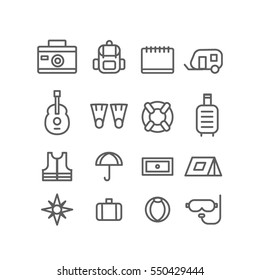 Traveling and transport icons for Web and Mobile App.