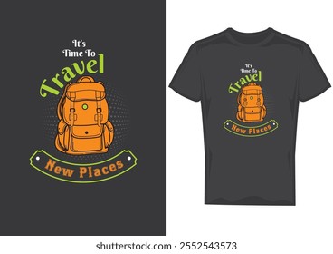 Diseño de camiseta de viaje, Vector gráfico de arte retro de impresión de ilustración de viaje de moda