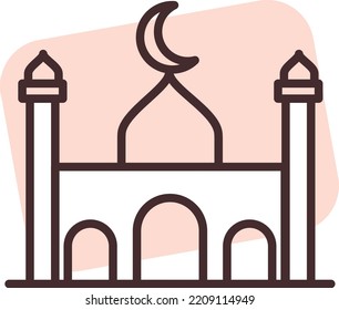 Traveling UAE, illustration, vector on white background.