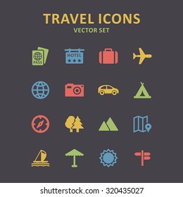 Traveling vector icons