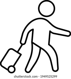 icono de línea delgada vector móvil